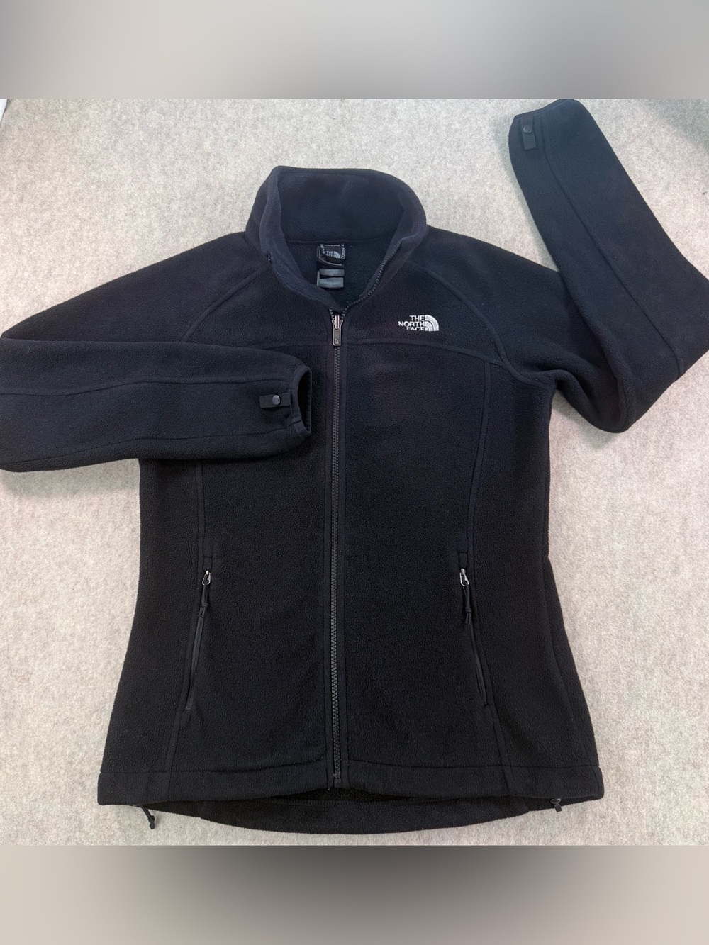 The North Face Women's Black Fleece Full Zip Jacket Polartec Sz Small
